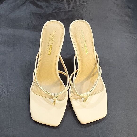 BRAND NEW FASHION NOVA HIGH HEEL STILETTOS SQUARE TOE SANDAL - Picture 4 of 16